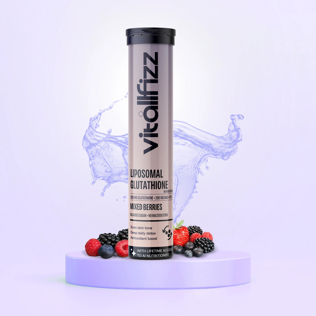 Vitallfizz Liposomal Glutathione | Antioxidant booster | Zero Sugar | Mixed Berry