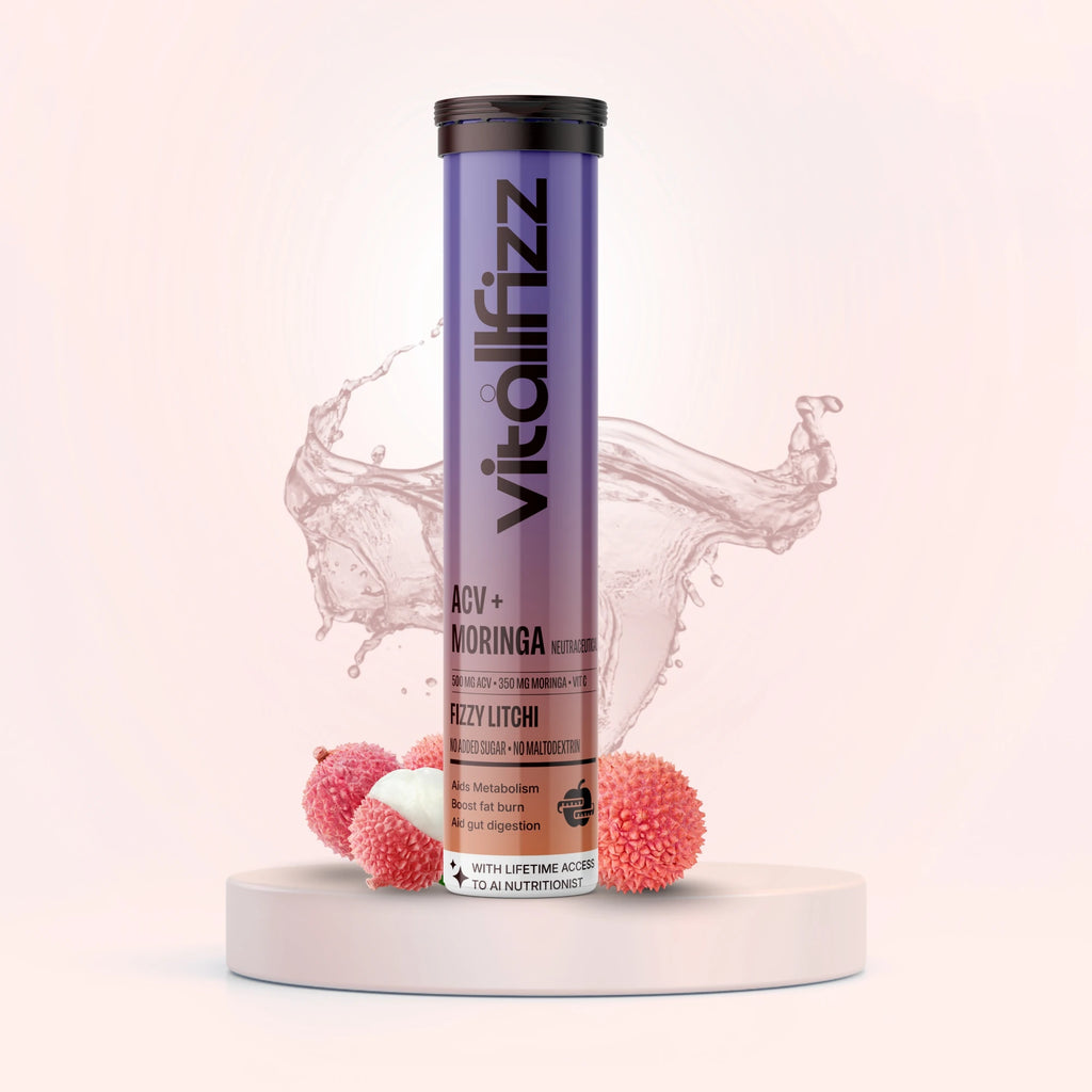 Vitallfizz Moringa ACV | Zero Sugar | Fizzy Litchi