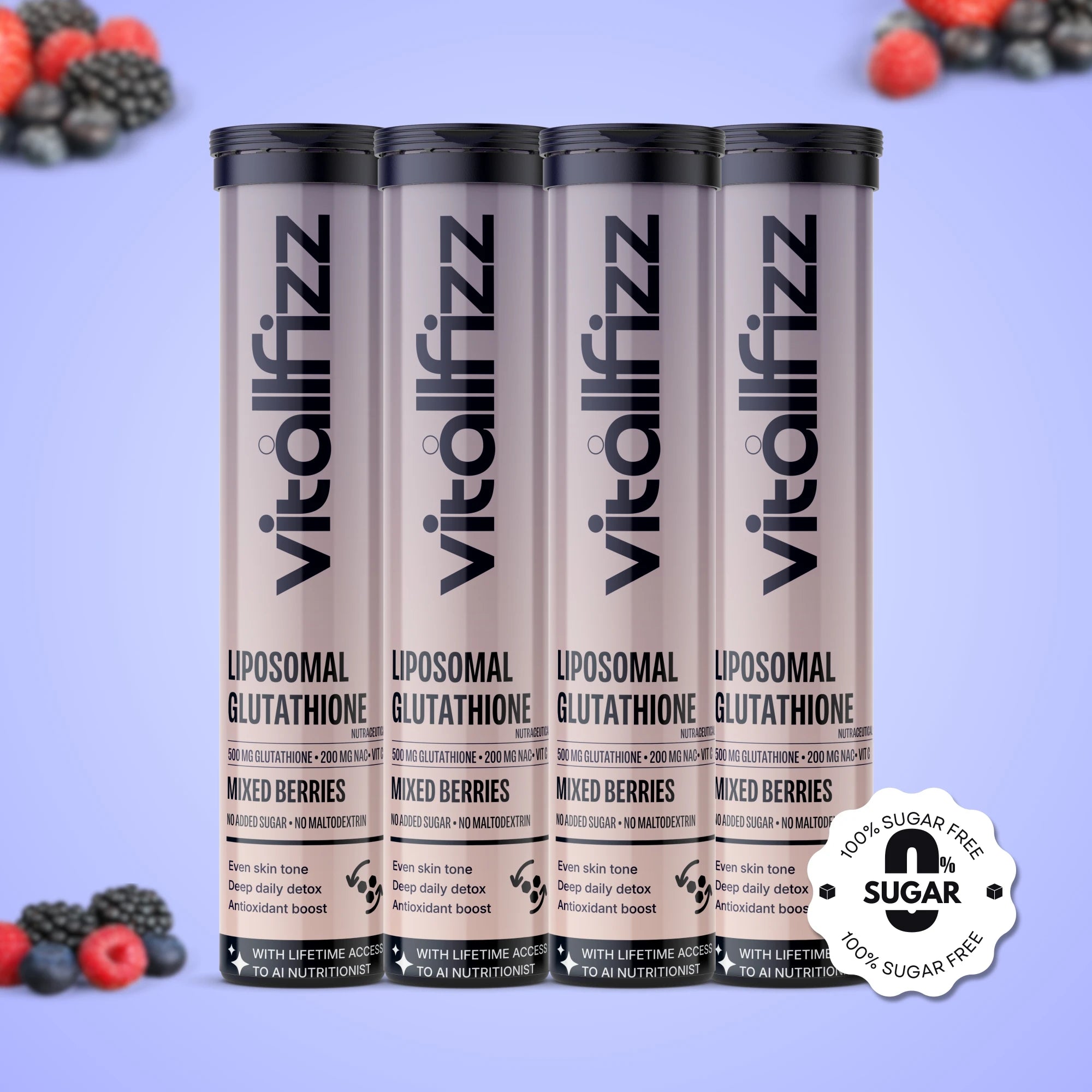 berry glutathione Vitallfizz Liposomal Glutathione | Antioxidant booster | Zero Sugar