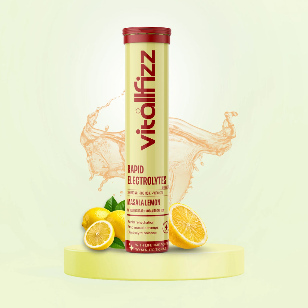 Vitallfizz Electrolytes | Zero Sugar | Masala Lemon
