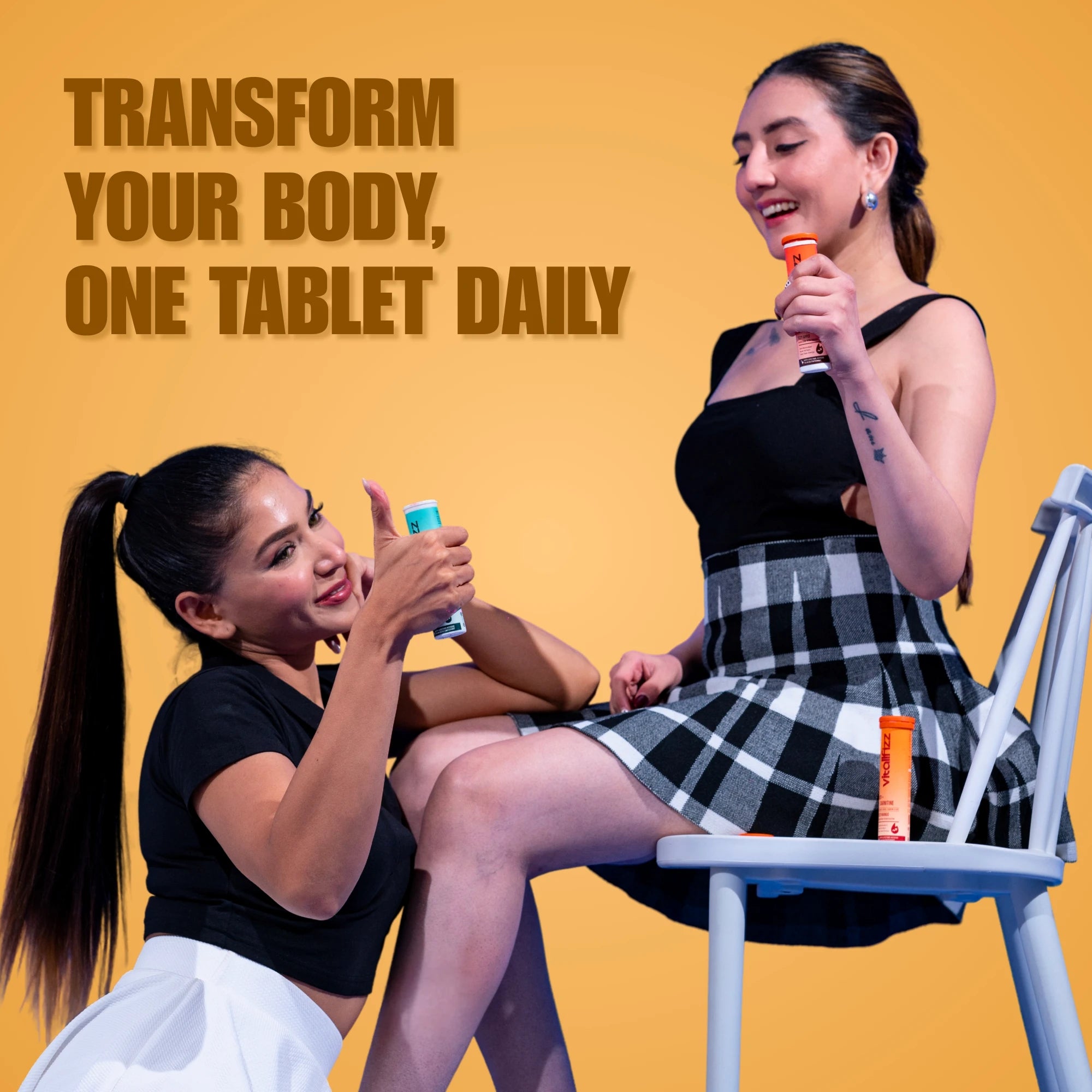 Vitallfizz ACV + L-Carnitine | Metabolism Booster | Zero Sugar | Fizzy Mango