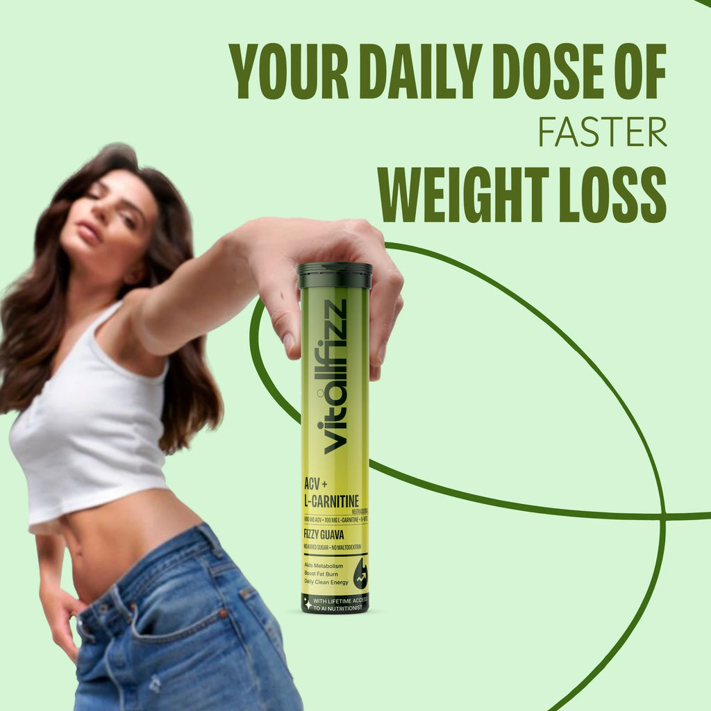 Vitallfizz ACV + L-Carnitine | Metabolism Booster | Zero Sugar | Fizzy Apple