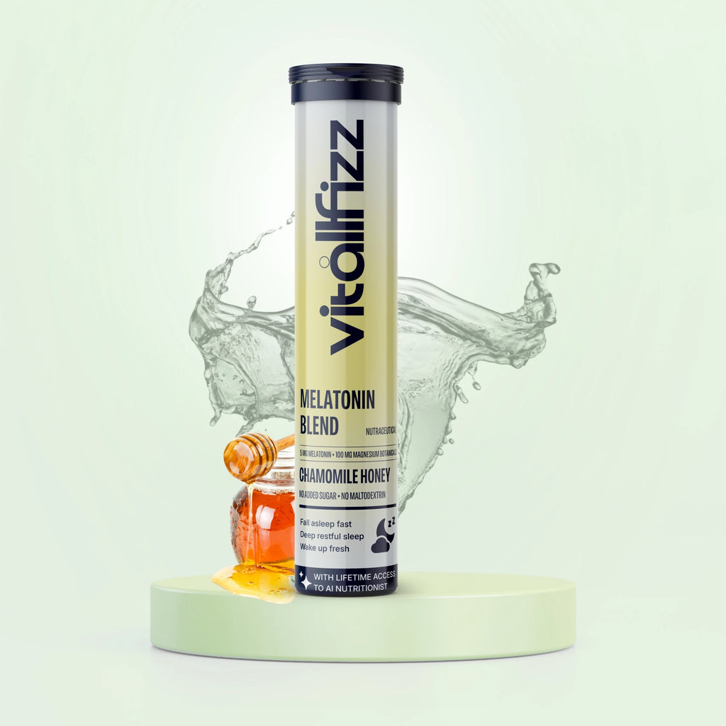 Vitallfizz Melatonin Wellness | Zero Sugar | Chamomile Honey Calm