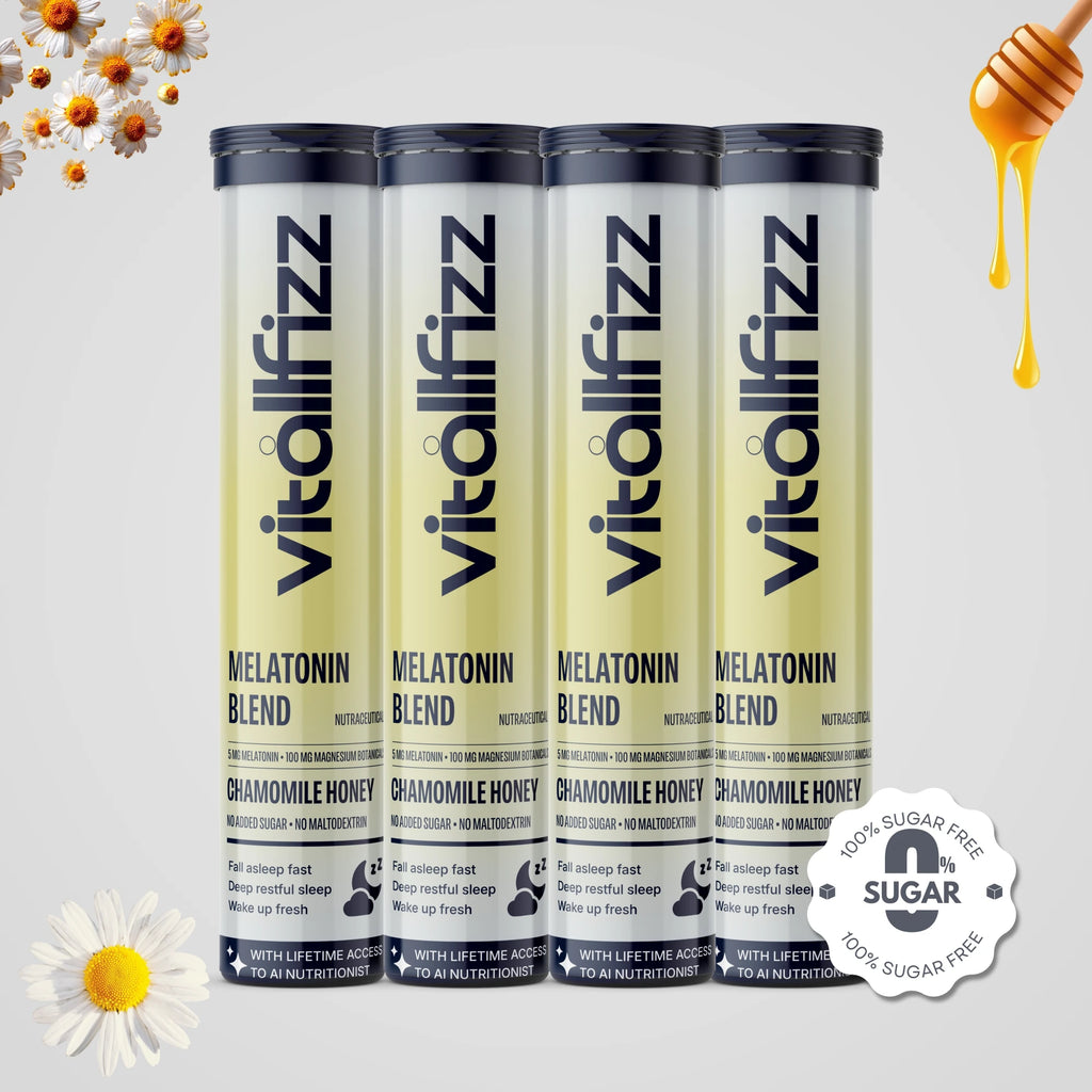 Vitallfizz Melatonin Wellness | Zero Sugar | Chamomile Honey Calm