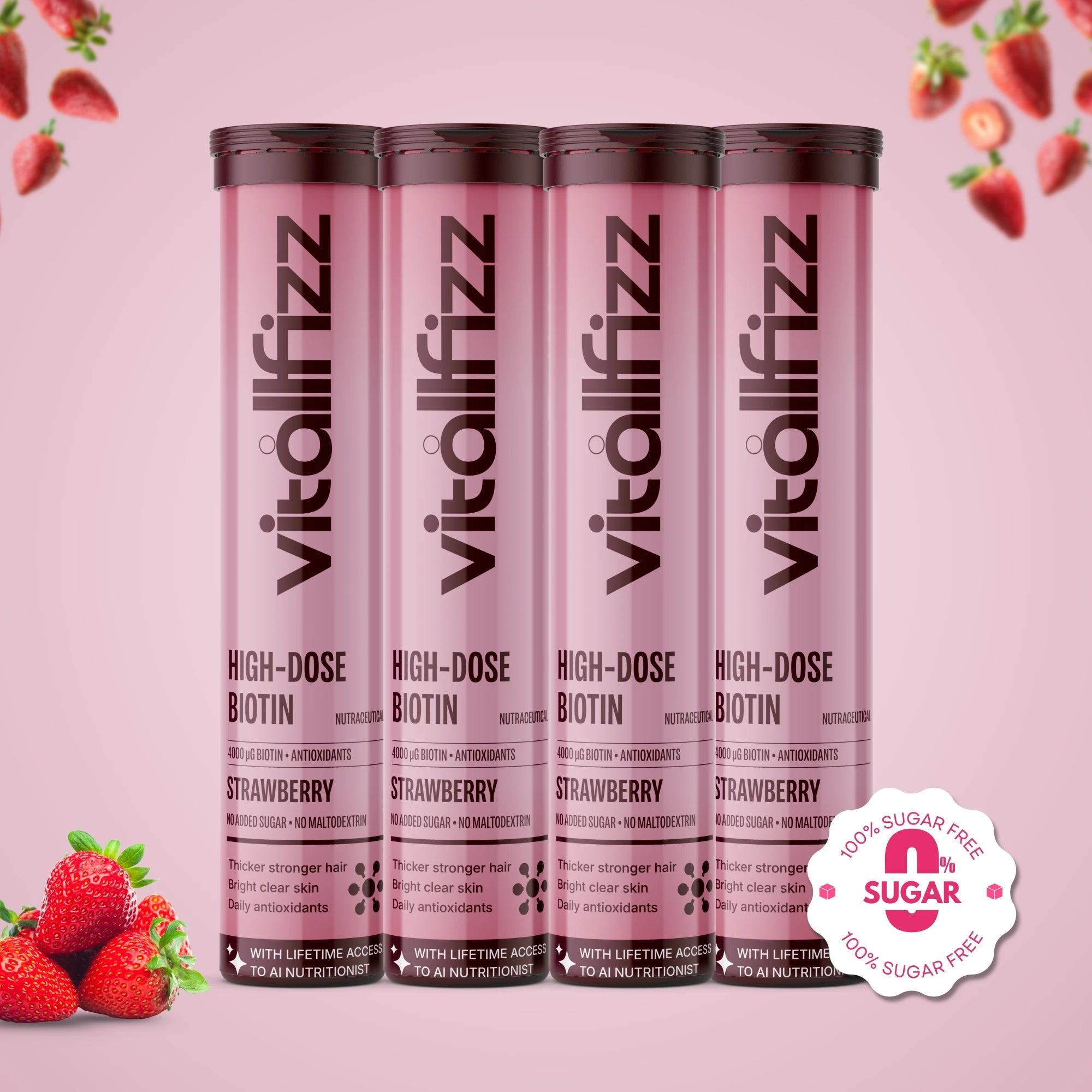 Vitallfizz Biotin | Zero Sugar | Strawberry