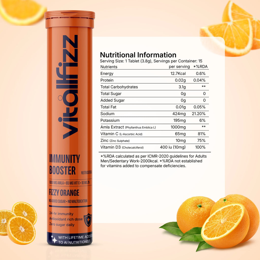 Vitallfizz Vitamin C | Zero Sugar | Fizzy Orange