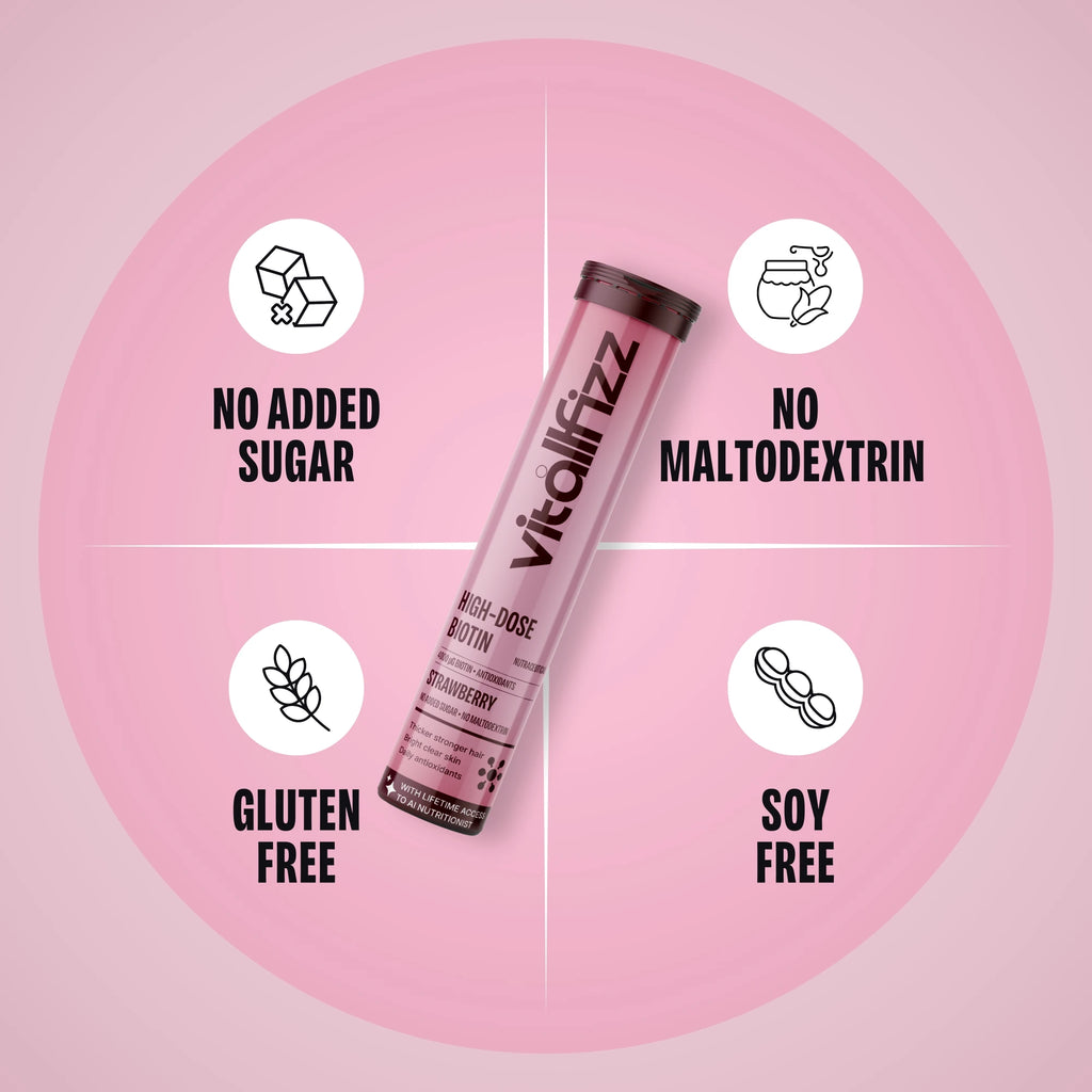 Vitallfizz Biotin | Zero Sugar | Strawberry