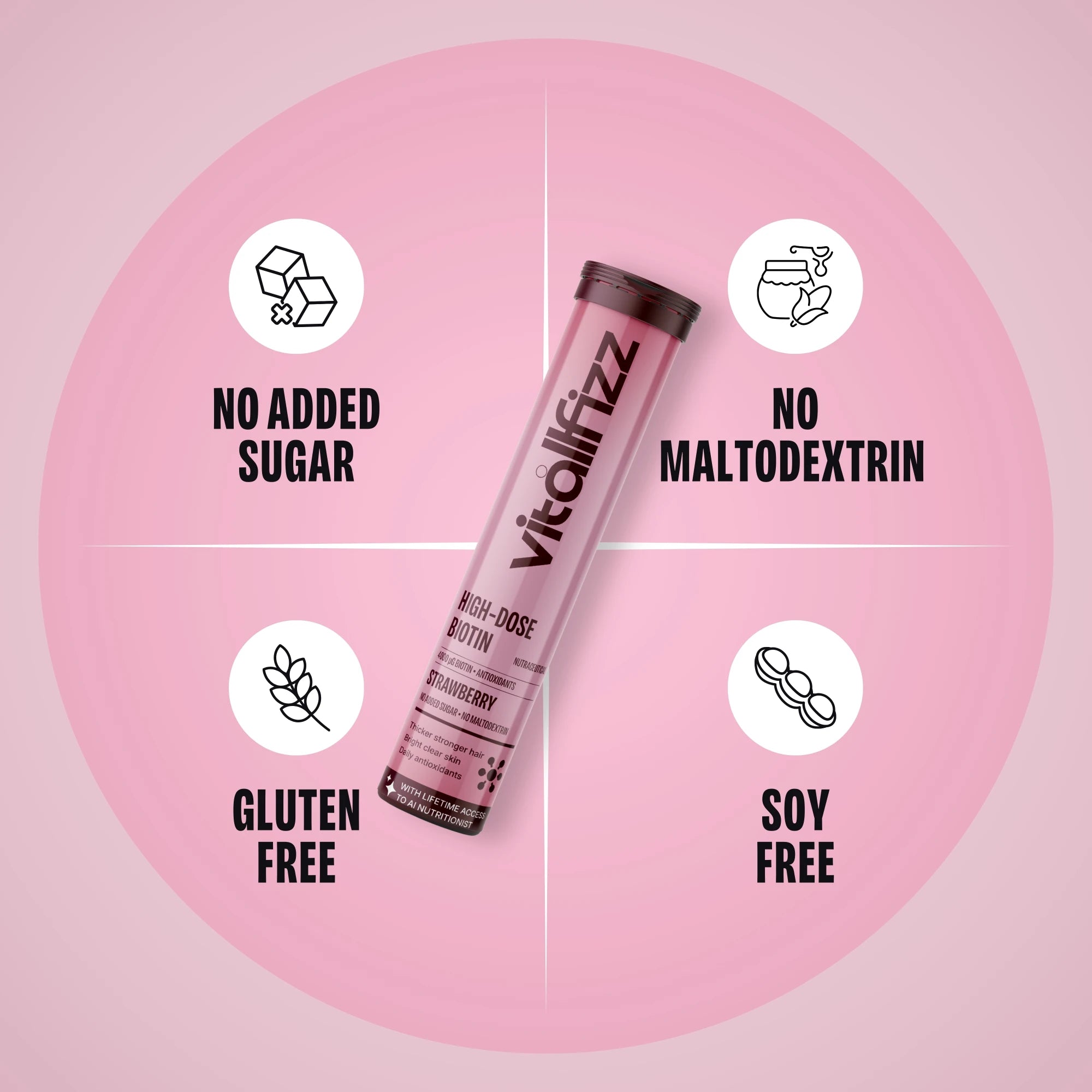 Vitallfizz Biotin | Zero Sugar | Strawberry
